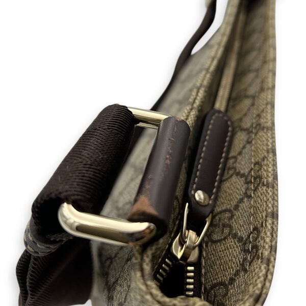 GG Supreme Crossbody Bag Brown in Monogram Coated Canvas, Gold hardware - Image 8