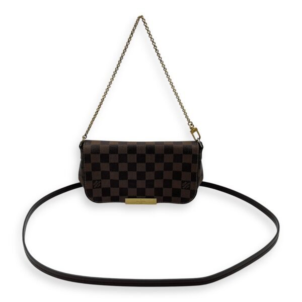 Favourite Damier Ebene Crossbody Bag in Coated Canvas, Gold hardware - Image 10