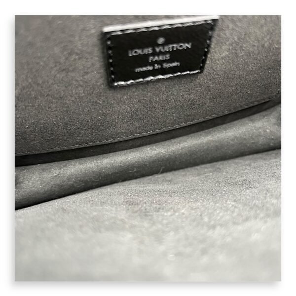 Dauphine Reverse Giant MM Brown Shoulder Bag in Coated Canvas, Silver hardware - Image 6