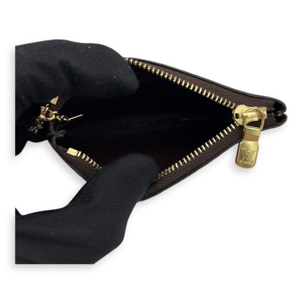 Key Damier Ebene Pouch in Coated Canvas, Gold hardware - Image 6