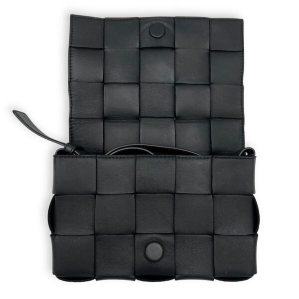 Cassette Black Crossbody Bag in Lambskin - Image 7