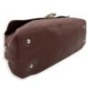 Gancini Shoulder Bag Brown in Calfskin, Silver hardware - Image 8