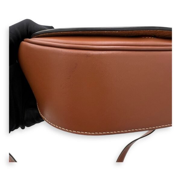 Folco Triomphe Brown Crossbody Bag in Calfskin, Gold hardware - Image 8