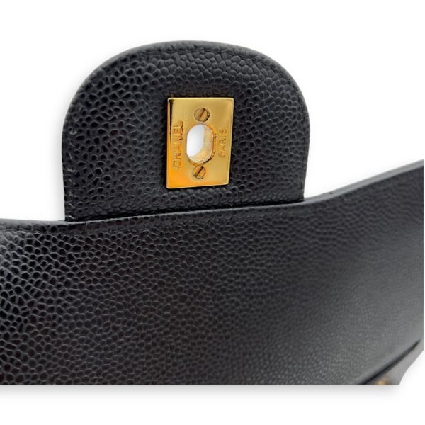 Classic Shoulder Bag Jumbo Black in Caviar Leather , Gold Hardware - Image 6
