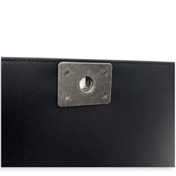 Boy Shoulder Bag Black in Caviar Leather, Ruthenium hardware - Image 8