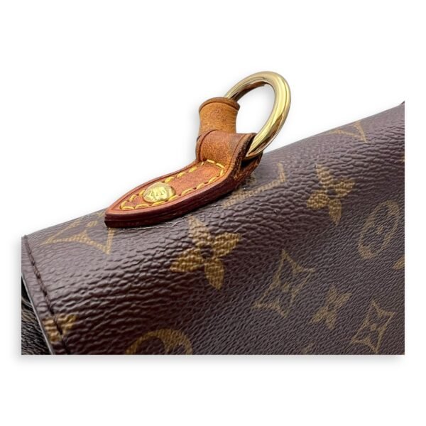 Cluny Top Handle Bag MM Brown in Monogram Coated Canvas, Gold hardware - Image 8