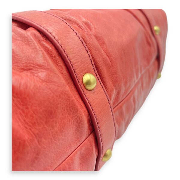 2 way bag Top Handle Bag Orange in Calfskin, Gold hardware - Image 8