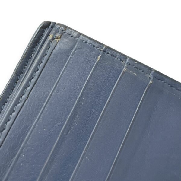 Intrecciato Compact Grey Wallet in Calfskin - Image 9