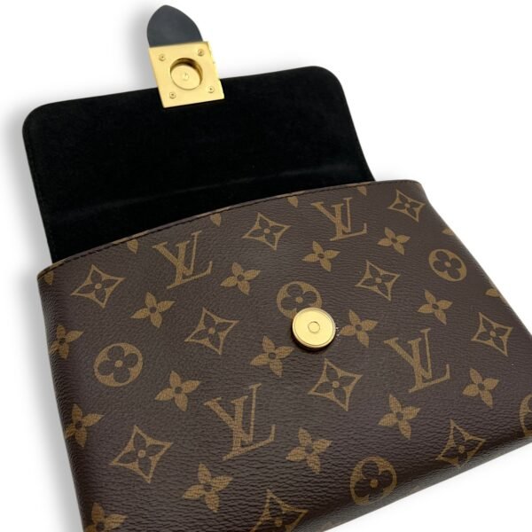 Locky BB Brown Top Handle Bag in Monogram Coated Canvas, Gold hardware - Image 9