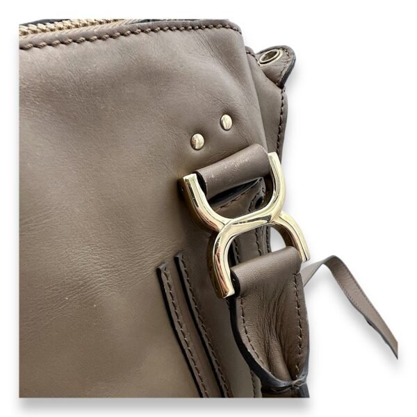 Marcie Shoulder Bag Grey in Calfskin, Light Gold hardware - Image 11