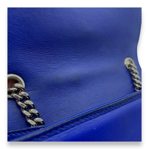Kate Crossbody Bag Blue in Calfskin, Silver hardware - Image 9