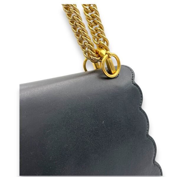 Kan I Shoulder Bag Black in Calfskin, Gold hardware - Image 9