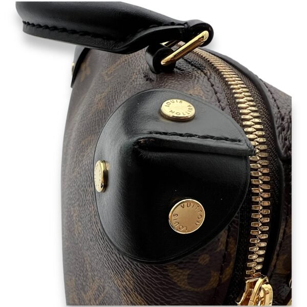 Malle Souple  Crossbody Bag Brown in Monogram Coated Canvas, Gold hardware - Image 9