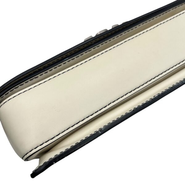 J'adior White Crossbody Bag in Calfskin, Silver hardware - Image 14