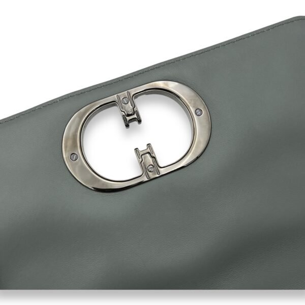 Caro Medium Grey Shoulder Bag in Lambskin, Silver hardware - Image 9