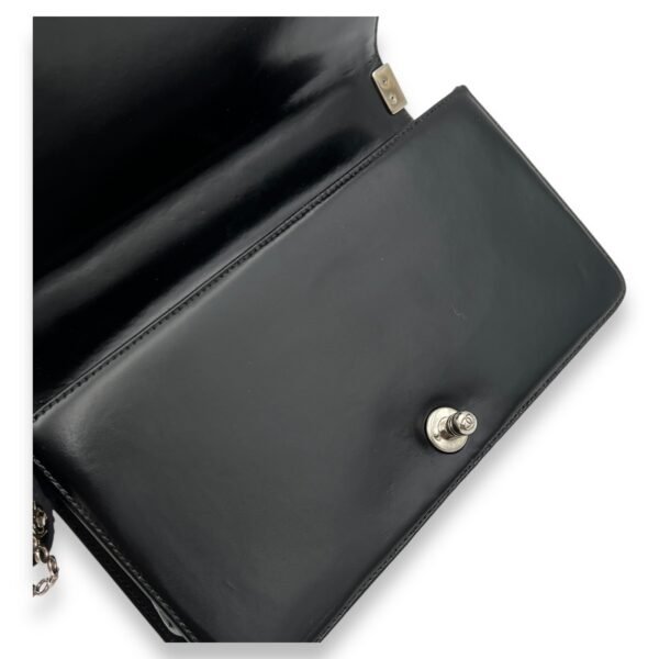 Boy Shoulder Bag Black in Calfskin, Silver hardware - Image 9