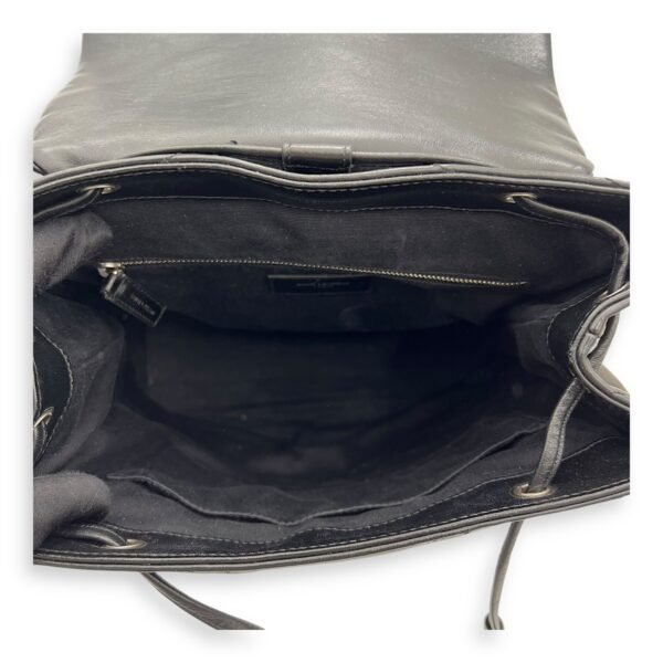 Loulou Backpack Black in Calfskin, Silver hardware - Image 6