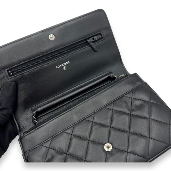 Boy Wallet On Chain Black in Lambskin, Ruthenium hardware - Image 9