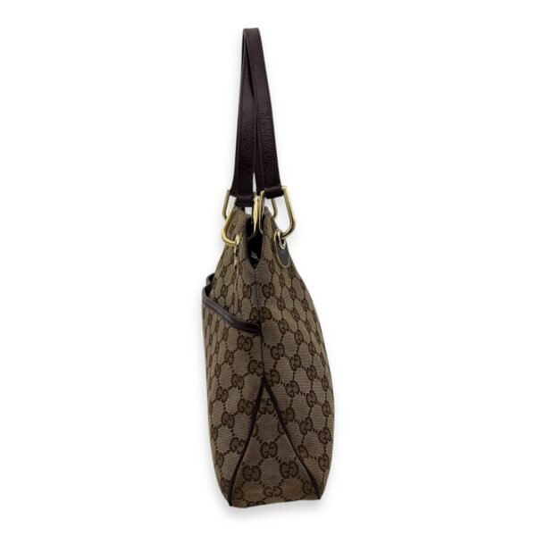 GG Shoulder Bag Brown in Canvas, Gold hardware - Image 3