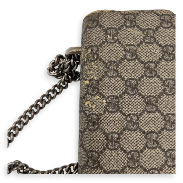 Dionysus Shoulder Bag Beige in Suede Leather, Silver hardware - Image 8