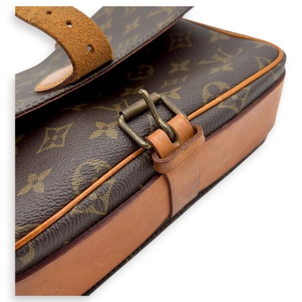 Cartesiere Crossbody Bag Brown in Monogram Coated Canvas, Gold hardware - Image 9