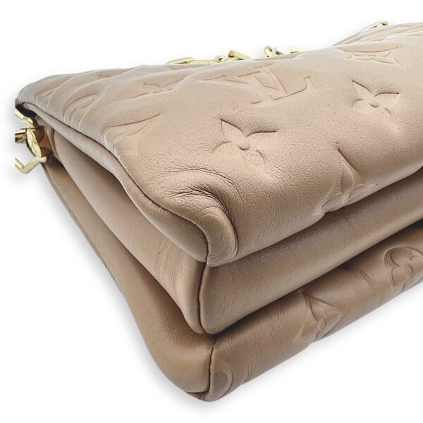 Coussin Beige Crossbody Bag in Calfskin, Gold hardware - Image 9