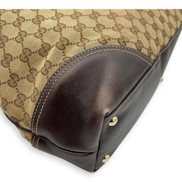 GG Tote Bag Brown in Canvas, Gold hardware - Image 9