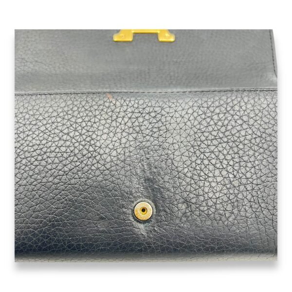 Capucines Long Black Wallet in Calfskin, Gold hardware - Image 9