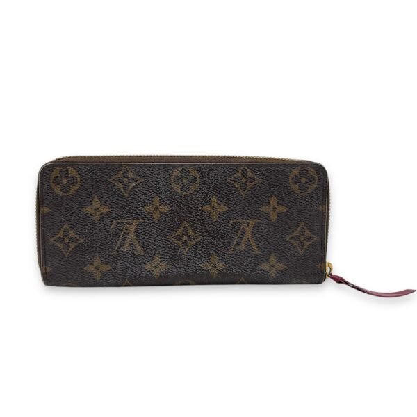 Clemence Wallet Brown in Monogram Coated Canvas, Gold hardware - Image 2