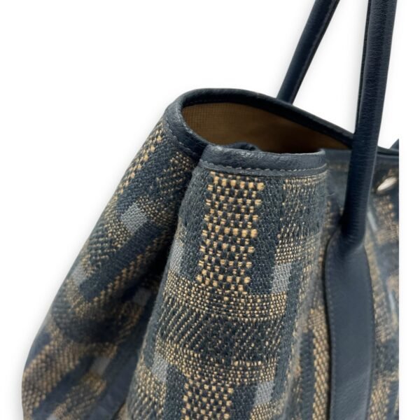 Garden Party 36 Blue Tote Bag in Tweed, Silver hardware - Image 9