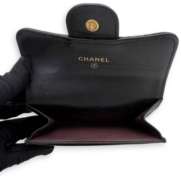 Classic Wallet Black in Lambskin, Gold hardware - Image 9