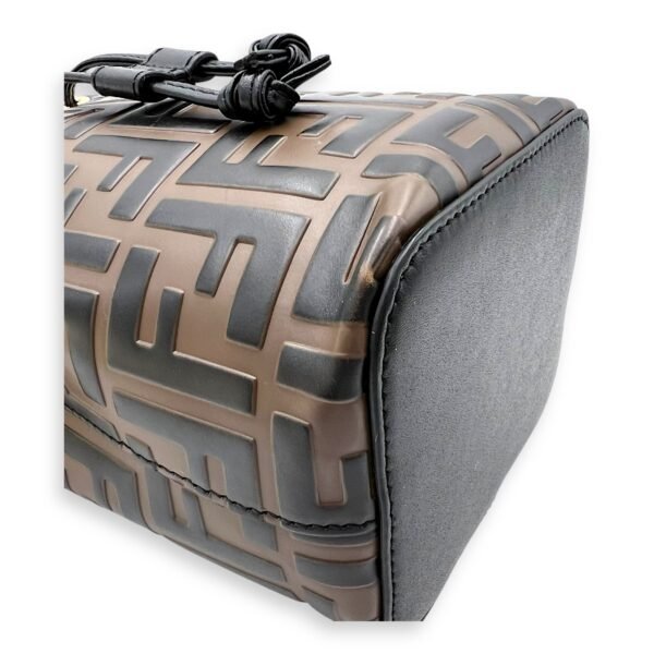 Mon Tresor Bucket Bag Brown in Calfskin, Gold hardware - Image 9