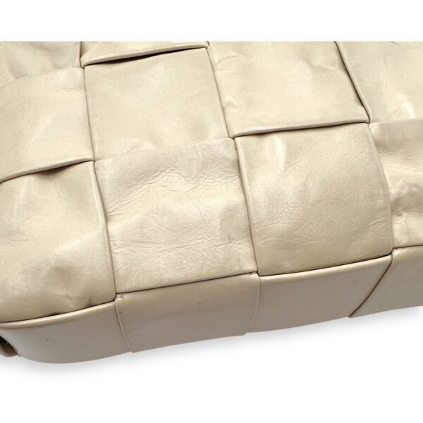 Cassette Crossbody Bag Beige in Calfskin, Silver hardware - Image 9