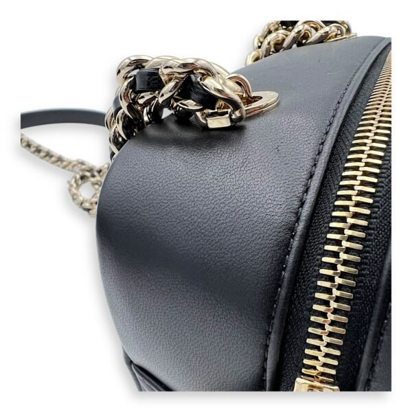 CC Camera Studded Black Shoulder Bag in Lambskin, Gold hardware - Image 8