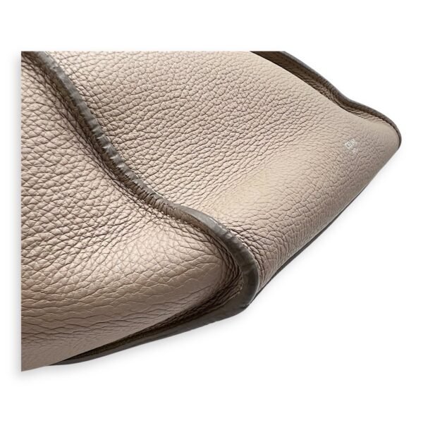 Big Top Handle Bag Grey in Calfskin, Silver hardware - Image 9