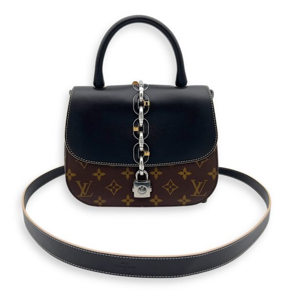 Chain It Top Handle Bag Brown in Monogram Coated Canvas, Silver hardware - Image 5