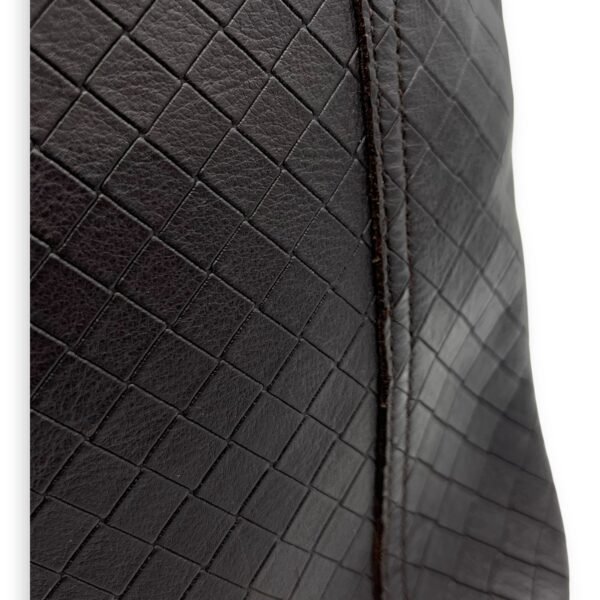 Intrecciato Brown Crossbody Bag in Lambskin, Gunmetal hardware - Image 9