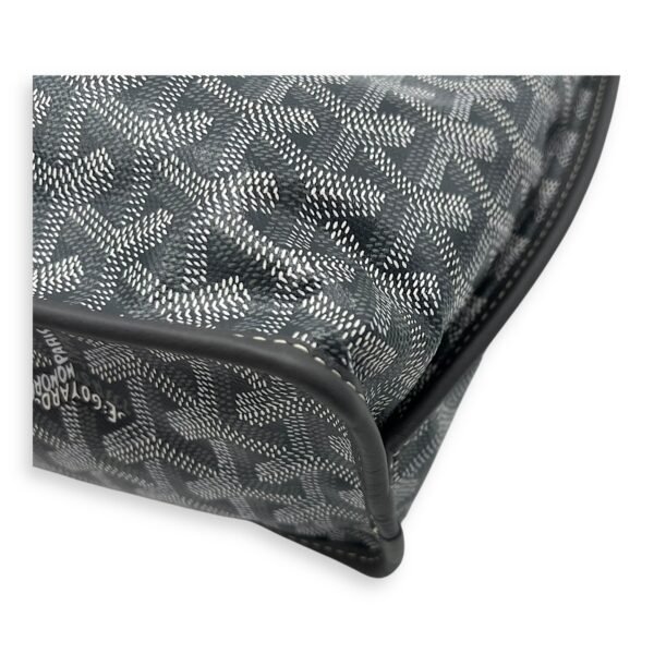 Anjou Tote Bag Grey in Coated Canvas, Silver hardware - Image 9