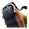 Glitter House Check Brown Shoulder Bag in Canvas, Silver hardware - Image 7