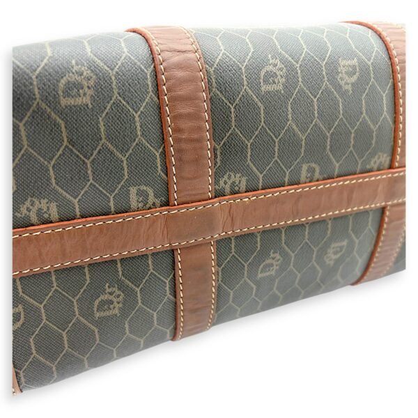 Honeycomb  Top Handle Bag Brown in Coated Canvas, Gold hardware - Image 9