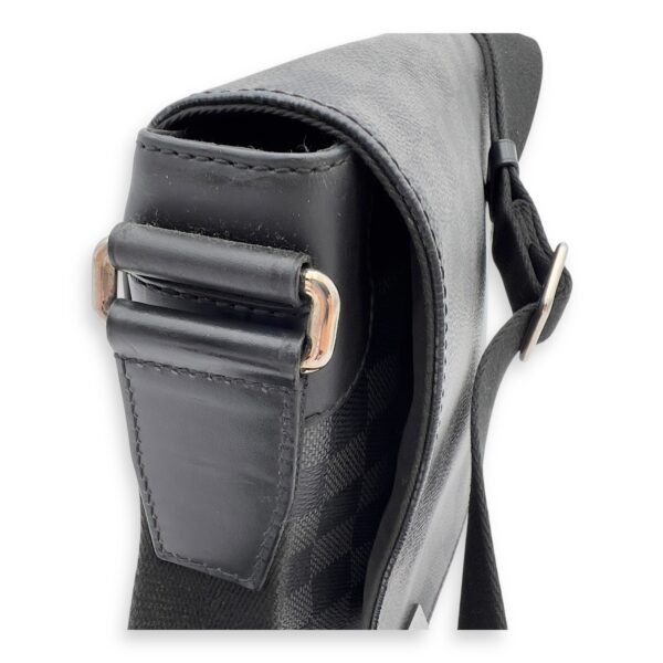 District Messenger Graphite in Coated Canvas, Silver hardware - Image 7