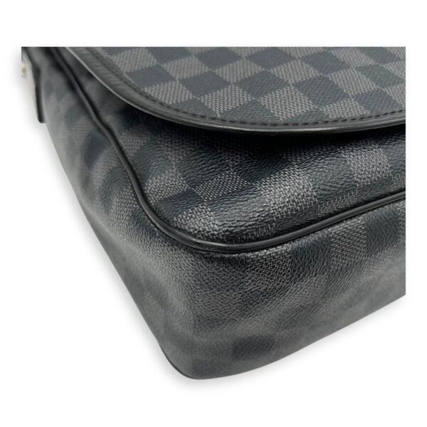 Daniel Messenger MM Graphite in Coated Canvas, Silver hardware - Image 5
