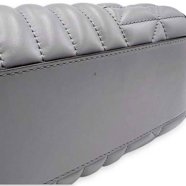 GG Marmont Tote Bag Grey in Calfskin, Ruthenium hardware - Image 9