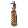 Cylinder Pocket Brown Bucket Bag in Raffia, Gold hardware - Image 2