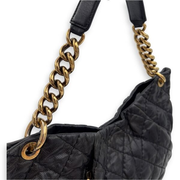 Coco Pleats Hobo Top handle bag in Caviar leather, Gold Hardware - Image 7