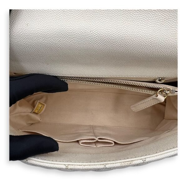 Coco Medium Top handle bag in Caviar leather, Gold Hardware - Image 5