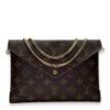 Kirigami Pouch Brown in Monogram Coated Canvas, Gold hardware - Image 10