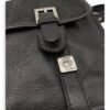 Messenger Bag Black in Calfskin, Silver - Image 8