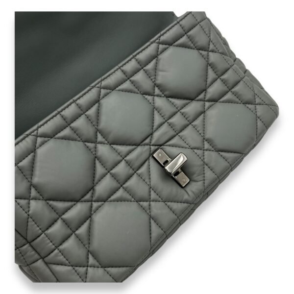 Caro Medium Grey Shoulder Bag in Lambskin, Silver hardware - Image 10