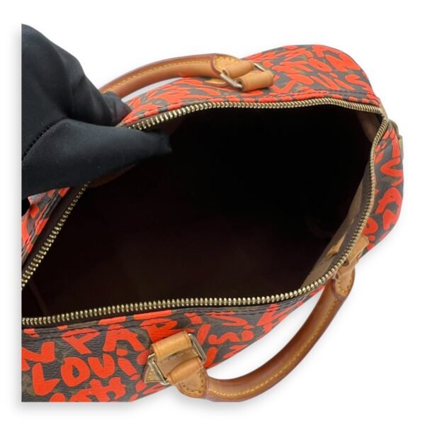 Stephen Sprouse Speedy 30 Brown Top Handle Bag in Monogram Coated Canvas, Gold hardware - Image 10
